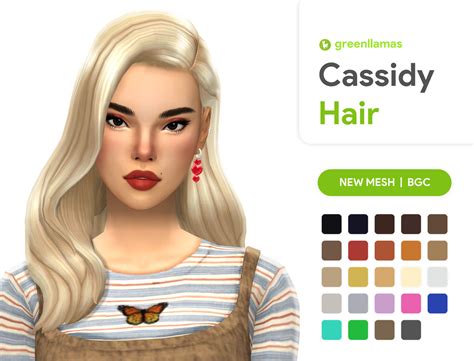 The Sims 4 Cassidy Hair Greenllamas The Sims Book
