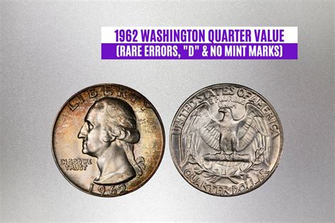 1962 Washington Quarter Value Rare Errors D And No Mint Marks