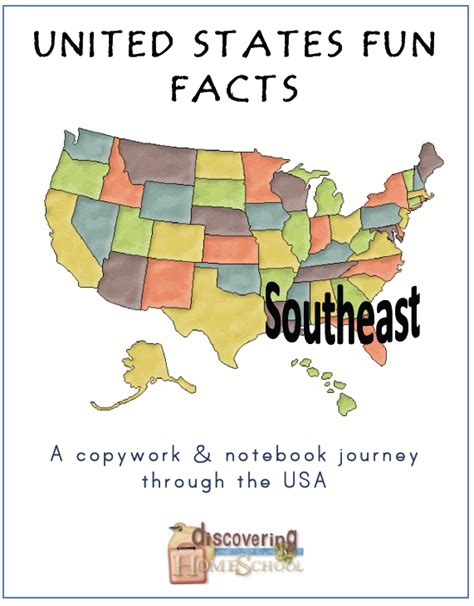 Free Usa Fun Facts And Copywork Featuring The Southeast Homeschool