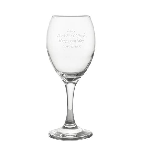 Engraved Wine Glass Personalised Wine Glass White Red