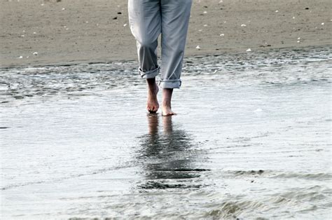 Woman Wading Through Water Free Stock Photo Public Domain Pictures