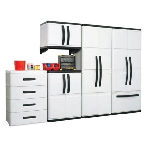 Keter garage storage cabinet with doors and shelves. Plastic Garage Storage Cabinets - Storage Designs