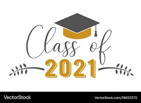 Class 2021 Graduation Congratulations Royalty Free Vector