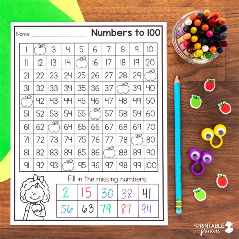 When i created uppercase i earlier this year, i thought it ended up looking more like a lower case i, so i did a little . Fill in the Missing Numbers | 100's Chart Worksheets | The Printable ...