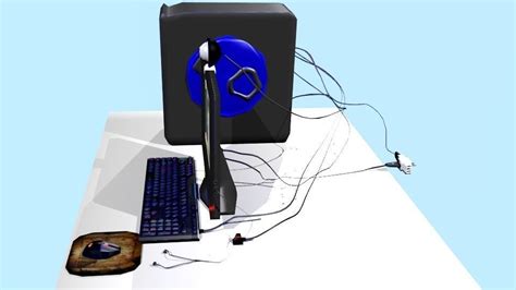 3d Model Keyboard Mouse And Screen Animated And Rigged Vr Ar Low