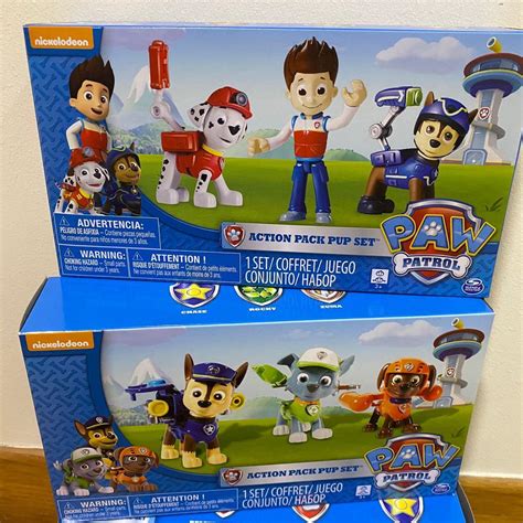 Paw Patrol Action Pack Pups Figure Set 3 Pack Ryder Chase And