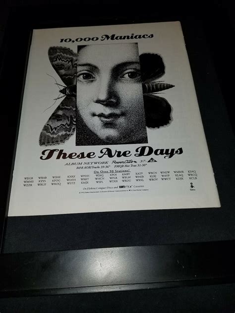 10,000 Maniacs These Are Days Rare Original Radio Promo Poster Ad