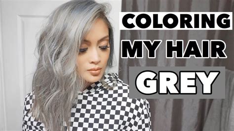 Coloring My Hair Silvergrey Youtube