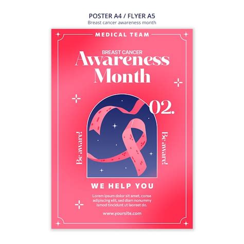 Free Psd Breast Cancer Awareness Month Poster Template