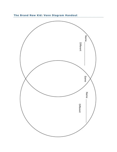 Venn Diagram Activity For The Brand New Kid By Katie Couric Organize