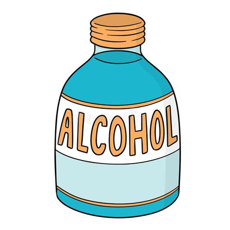 Vector Set Of Alcohol Hand Rub Stock Vector Illustration Of Bottle