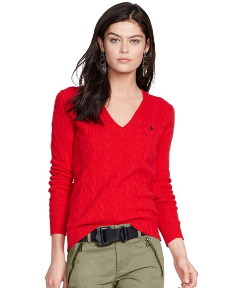 Womens Red Cashmere Sweater Her Sweater
