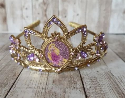 disney store tangled rapunzel deluxe dress up tiara crown metal read 5 99 picclick