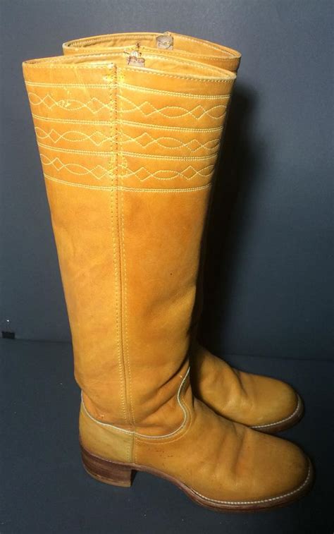 These boots are the ultimate boots for a true old soul. Frye Yellow Black Label Campus Vintage 0's Stitching Horse ...