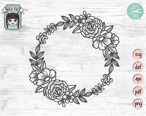 Flower Svg Flower Frame Flower Wreath Monogram Wreath Monogram Frame Wreath Tattoo Knee