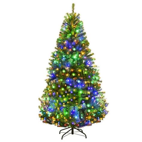 Angeles Home 6 Ft Green Pre Lit Led Artificial Christmas Tree With