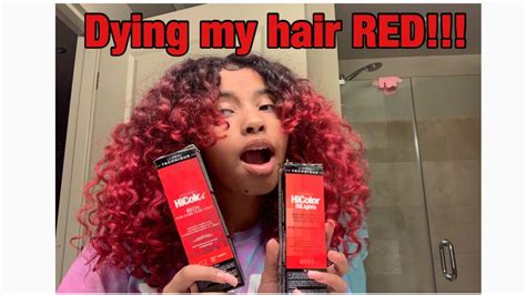 Dying My Hair Red Without Using Bleach Youtube