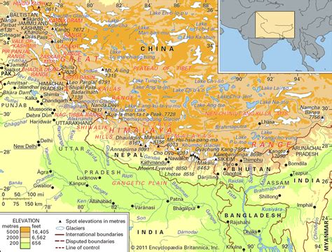 Map Of The Himalayan Mountains World Map