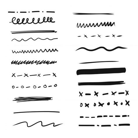 Set Of Hand Drawn Lines And Dividers Free Vector Freepik Freevector
