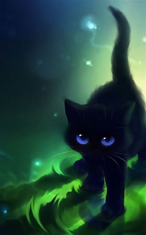Free Download Cute Black Cat Cartoon Cute Black Cat Blue Eyes Cute Cat
