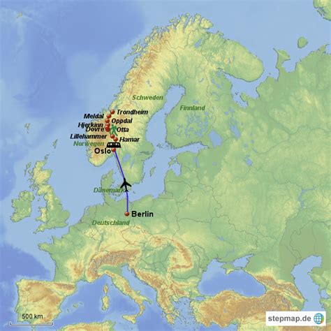 Stepmap Norwegen Olavsweg 01 Landkarte Für Deutschland