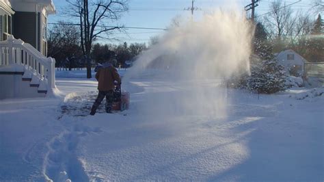 Snow Blowing Driveway Youtube