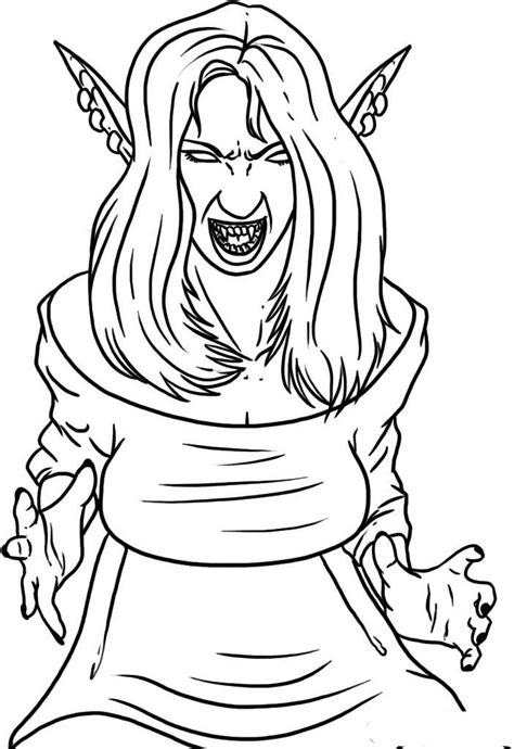 Vampire Girl Coloring Pages To Printable Cartoon Coloring Pages