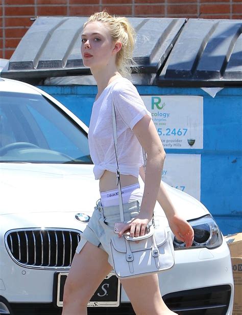 Elle Fanning Braless With Panty Peek Out About In Beverly Hills Hot Celeb Pics Daily