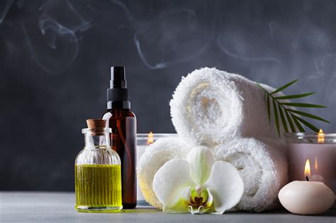 Aromatherapy Spa Beauty Treatment And Wellness Background With Massage