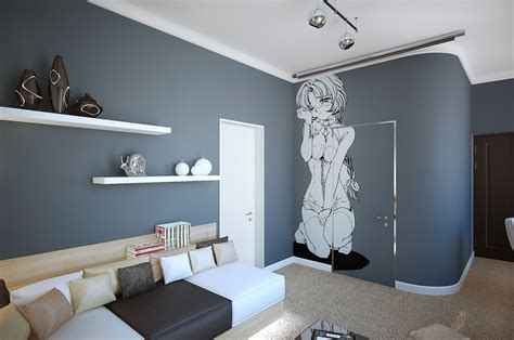 A Room Decorated In Two Distinct Styles