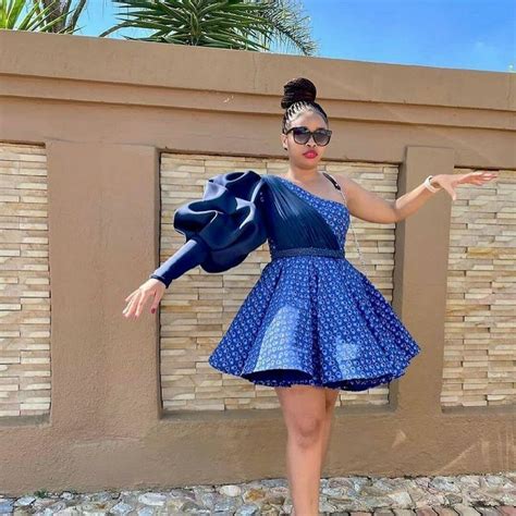 32 Latest Shweshwe Dresses For Makoti 2022 That Looks Adorable For Ladies To Slay Owambe Styles