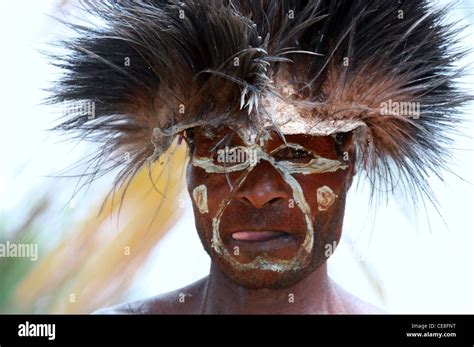 Tribesman From A Remote Village On The Karawari River In Papua New