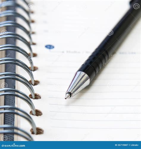 Note Pad With Pen Stock Image Image Of Document Notebook 26719887