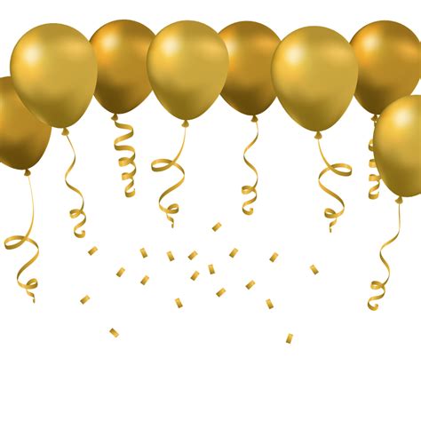 Gold Ballons Png Png Image Collection