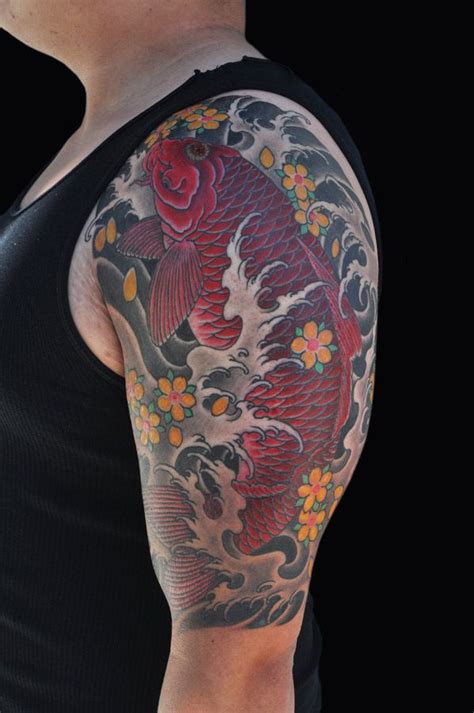 Japanese Traditional Koi Fish Tattoo By Luke Stewart Koi Fish Tattoo