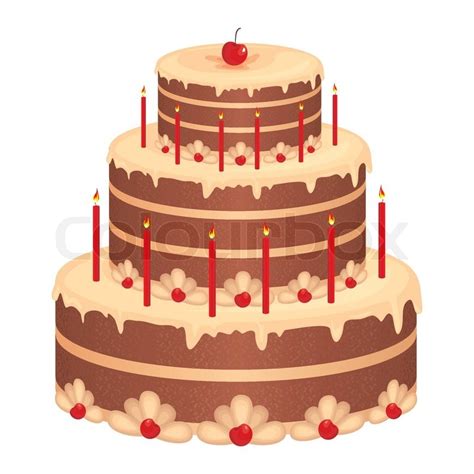 Birthday Cake Stock Vector Colourbox