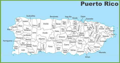 Mapa De Municipios De Puerto Rico