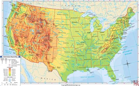 Geographical Map Of Usa Usa Geographical Map