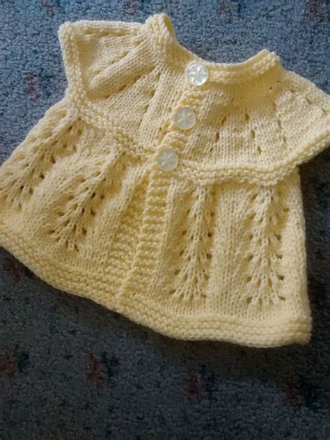 All In One Baby Cardigan Knitting Pattern Free Weave Crochet