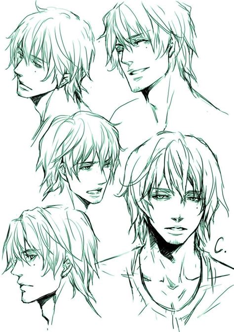 How To Draw Anime Long Hair Boy Step Five Includes The Hair Eyes