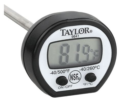 Taylor Item Digital Pocket Thermometer Temp Range F 40 To 500°f