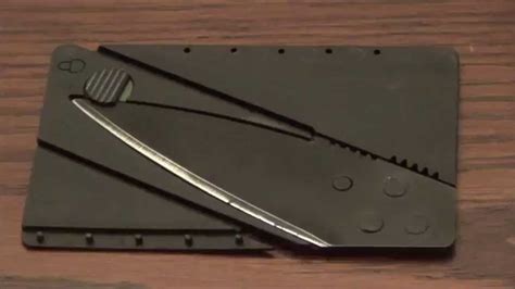 Review Folding Credit Card Survival Knife Youtube