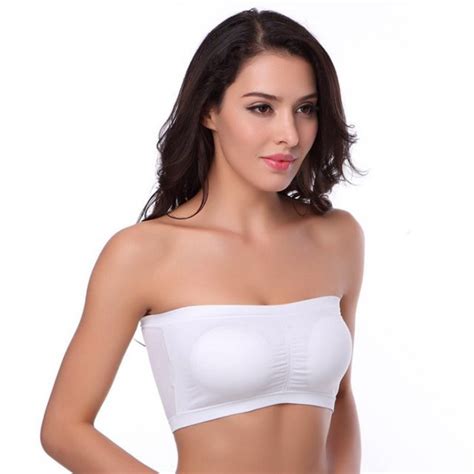 Women Tube Tops Seamless Wrapped Chest Underwear Bandeau Bra Thin Belt