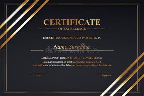 Creative Certificate Of Appreciation Award Template Stock Vector