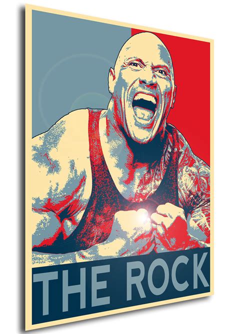 Poster Propaganda Wrestling Wrestler The Rock Propaganda World