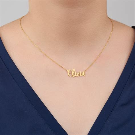 Custom Name Necklace Personalized Name Necklace Sterling Etsy
