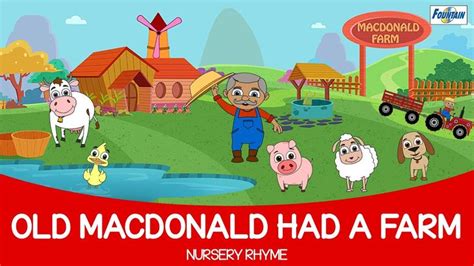 Old Macdonald Had A Farm With Lyrics Popular English Rhymes For