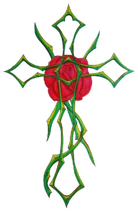 Pictures Of Crosses With Roses Clipart Best