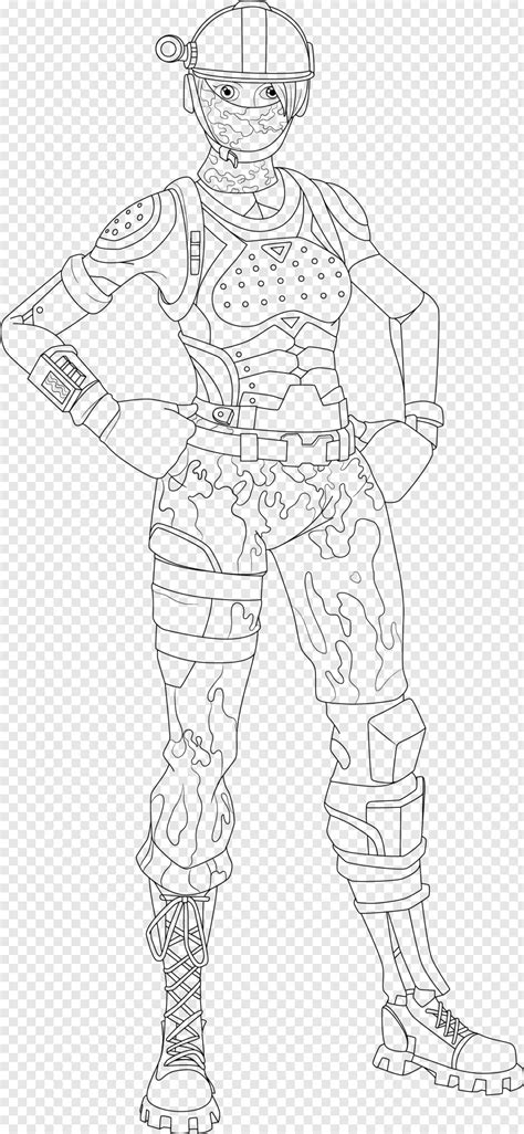 Fortnite Coloring Pages Renegade Raider 1820x3943 27647885 PNG
