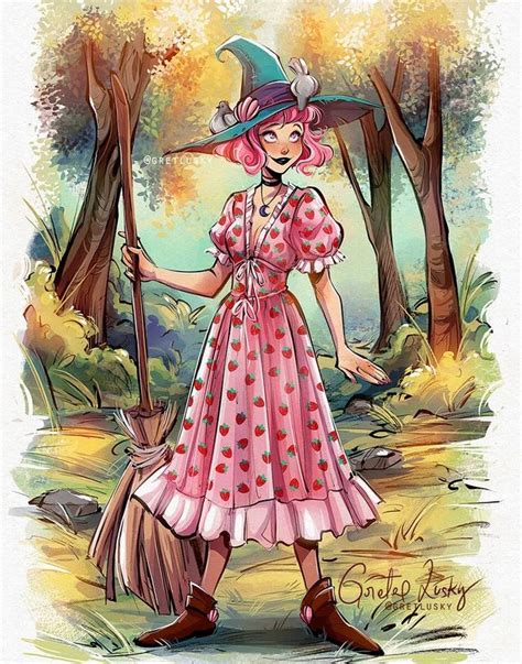 Cottagecore Witch By Cottagecore Drawing Cottagecore Witch Witch Art